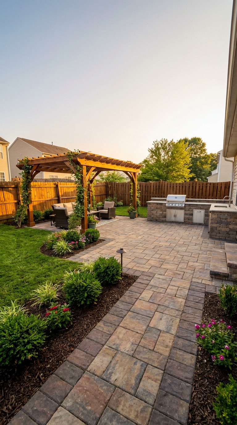 Finished outdoor living project